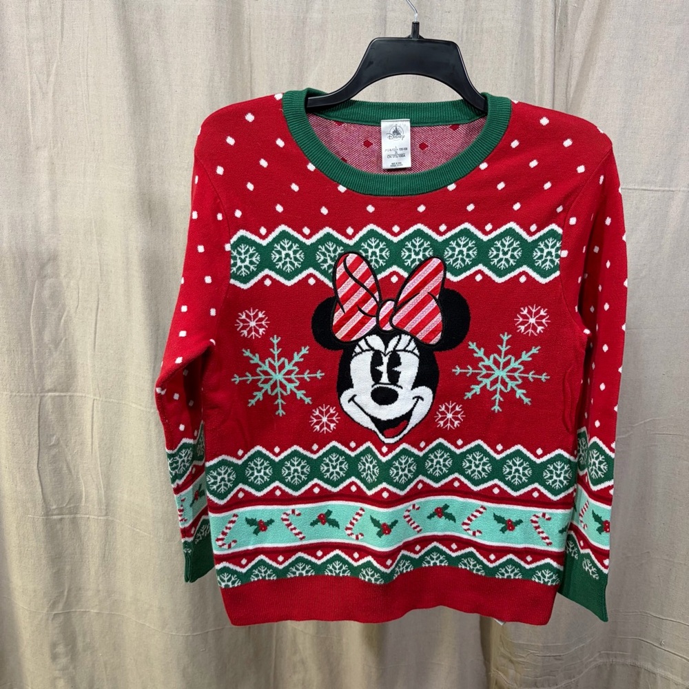 Disney Parks Christmas Minnie Mouse Sweater